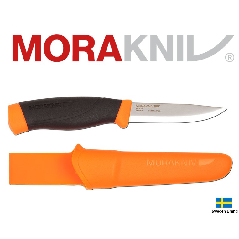 Morakniv瑞典莫拉刀Companion Heavy Duty Orange碳鋼10.4cm刃長【Mor12495】