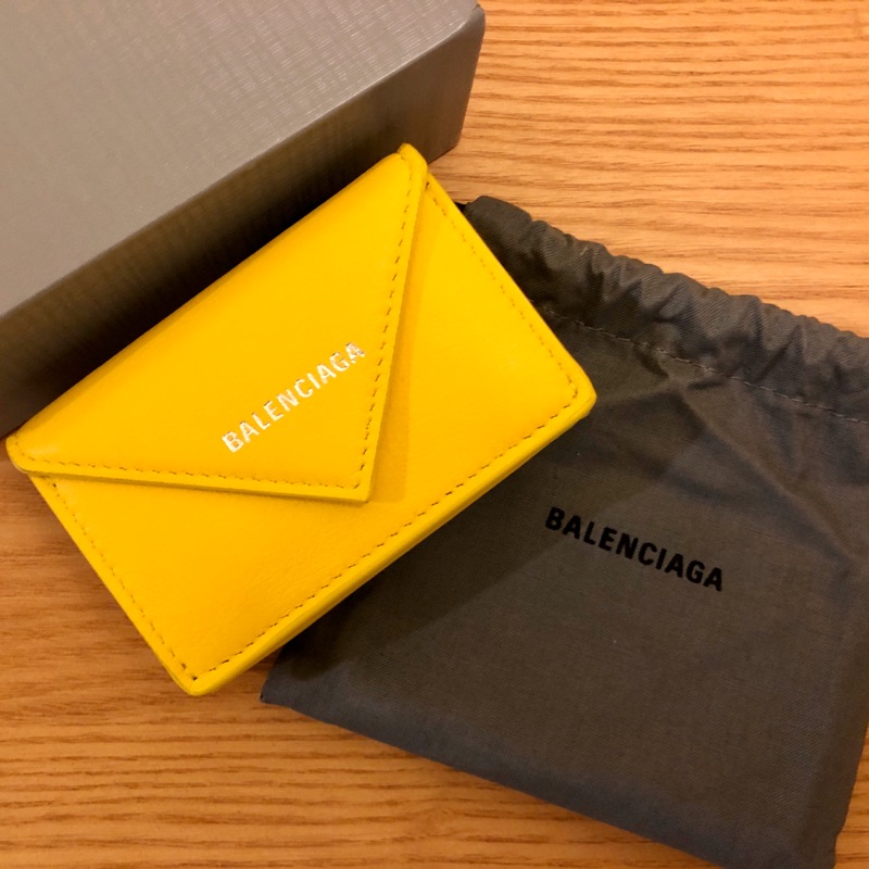 BALENCIAGA 巴黎世家 Mini wallet logo信封迷你皮夾 全新正品 現貨在台