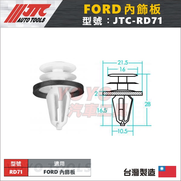 現貨【YOYO汽車工具】 車用塑膠扣 FORD 福特 FOCUS Edge 皮卡 特斯拉 內飾板 行李箱 門板 卡扣