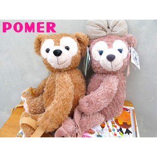☆POMER☆香港迪士尼樂園絕版正品 達菲熊 達菲 DUFFY 雪莉玫 Shellie May 絨毛娃娃玩偶後揹包 揹包
