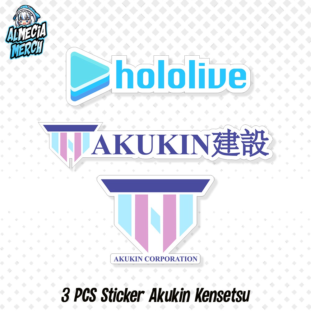 貼紙 Akukin Kensetsu 貼紙 Hololive Akukin 標誌 Akukin Construction