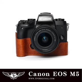 【臺灣TP】Canon EOS M5 EOSM5 真皮相機底座 牛皮 相機包 皮套