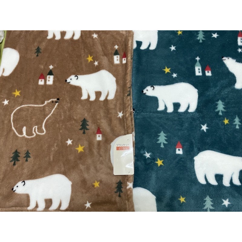 🟡しまむら/代購寄🛒🟡 大白北極熊毛毯2色 #珊瑚絨毛毯 #思夢樂 #日本企画 #膝上毯 #毛毯 #交換禮