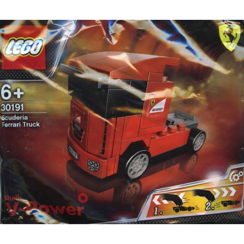 《Brick Factory》全新 樂高 Lego 30191 Truck 貨車  Ferrari 殼牌 法拉利 迴力車