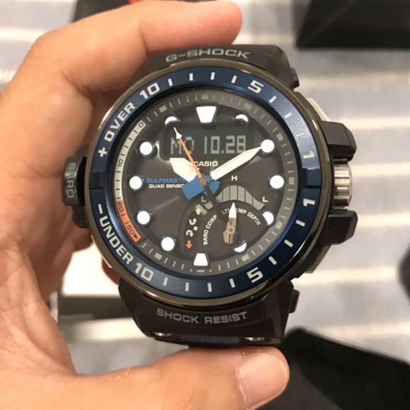 台灣卡西歐公司貨 G-Shock CASIO GWN-Q1000-1ADR 日本製 9.9成新 電波錶