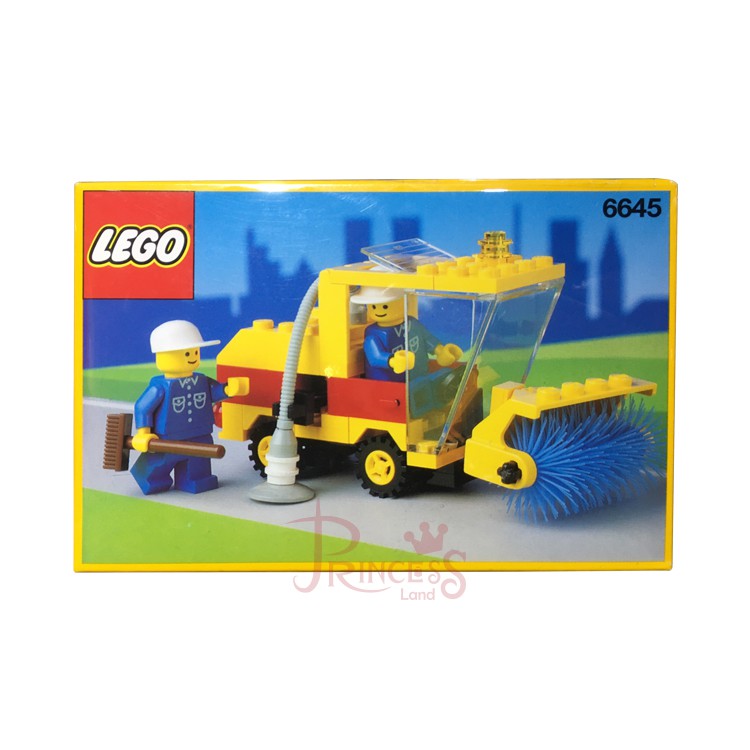 公主樂糕殿 LEGO 樂高 絕版 盒裝 全新 1991年 6645 經典城鎮 交通 工人 清潔工 清潔車 打掃 S002