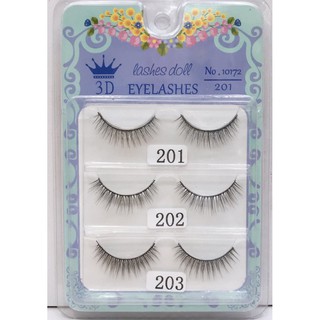 妍婭嬉 Yanyaxi 3D Lashes Doll Eyelash 3D 假睫毛 3對入 #201~#212