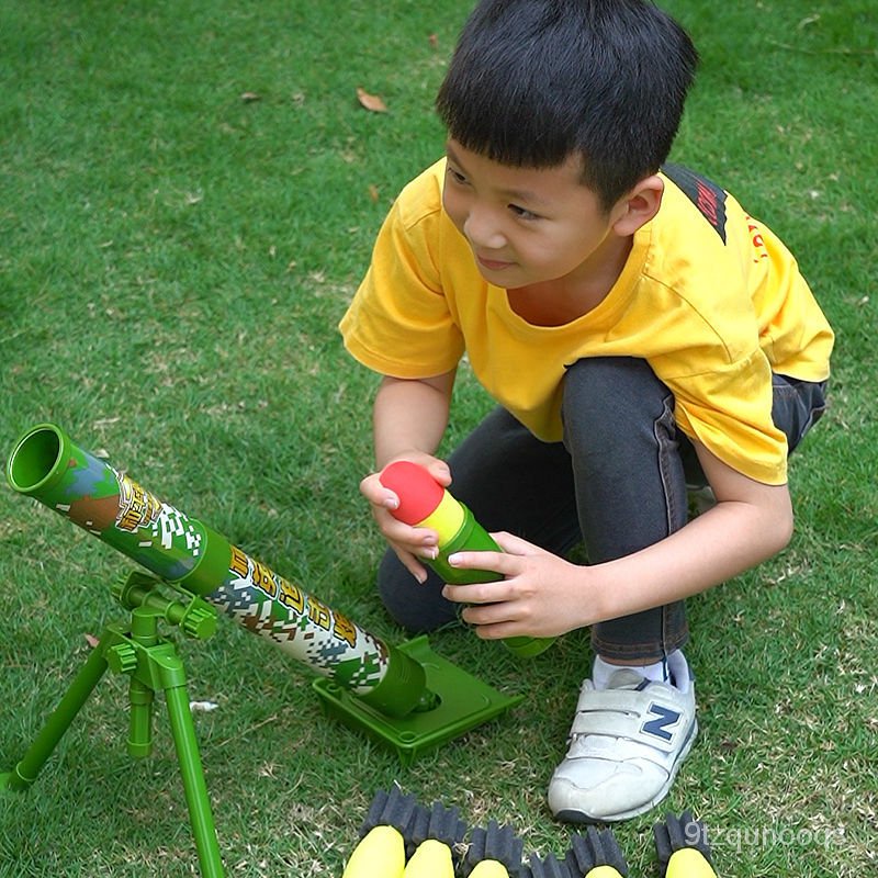 【大象森林】兒童玩具男孩迫擊砲榴彈發射器高射炮rpg火箭炮吃雞拼裝仿真60炮