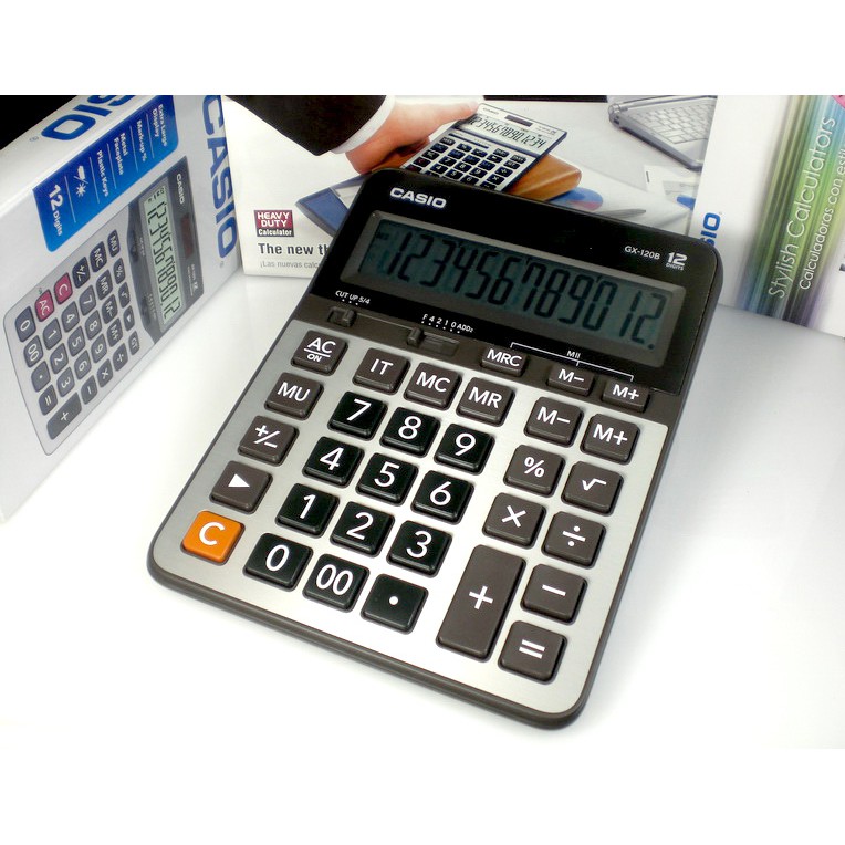 現貨 阿筆文具 CASIO GX-120B 計算機 商務用12位數桌上大型 稅/利率計算 台灣CASIO公司貨