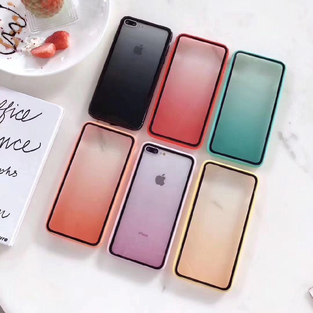 蘋果iphone 6 6s 7 8 Plus Xs Max Xr 丙烯酸漸變色保護殼 Iphone 11 Pro 甜 蝦皮購物