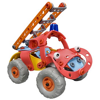 雲梯車 汽車 推土車 機器人 船 ... 建構 學習 潛能激發 玩具 Fire Engine 組合玩具 ~ 全新