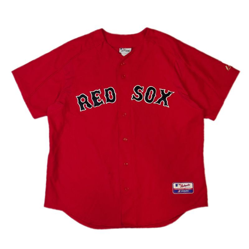 車庫古著 Majestic Mlb 球衣波士頓紅襪棒球衫官方授權商品棒球上衣球衣古著球衣 蝦皮購物