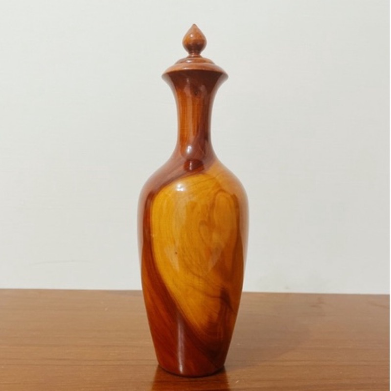 真龍柏木雕藝術花瓶 優雅擺設 具香氣