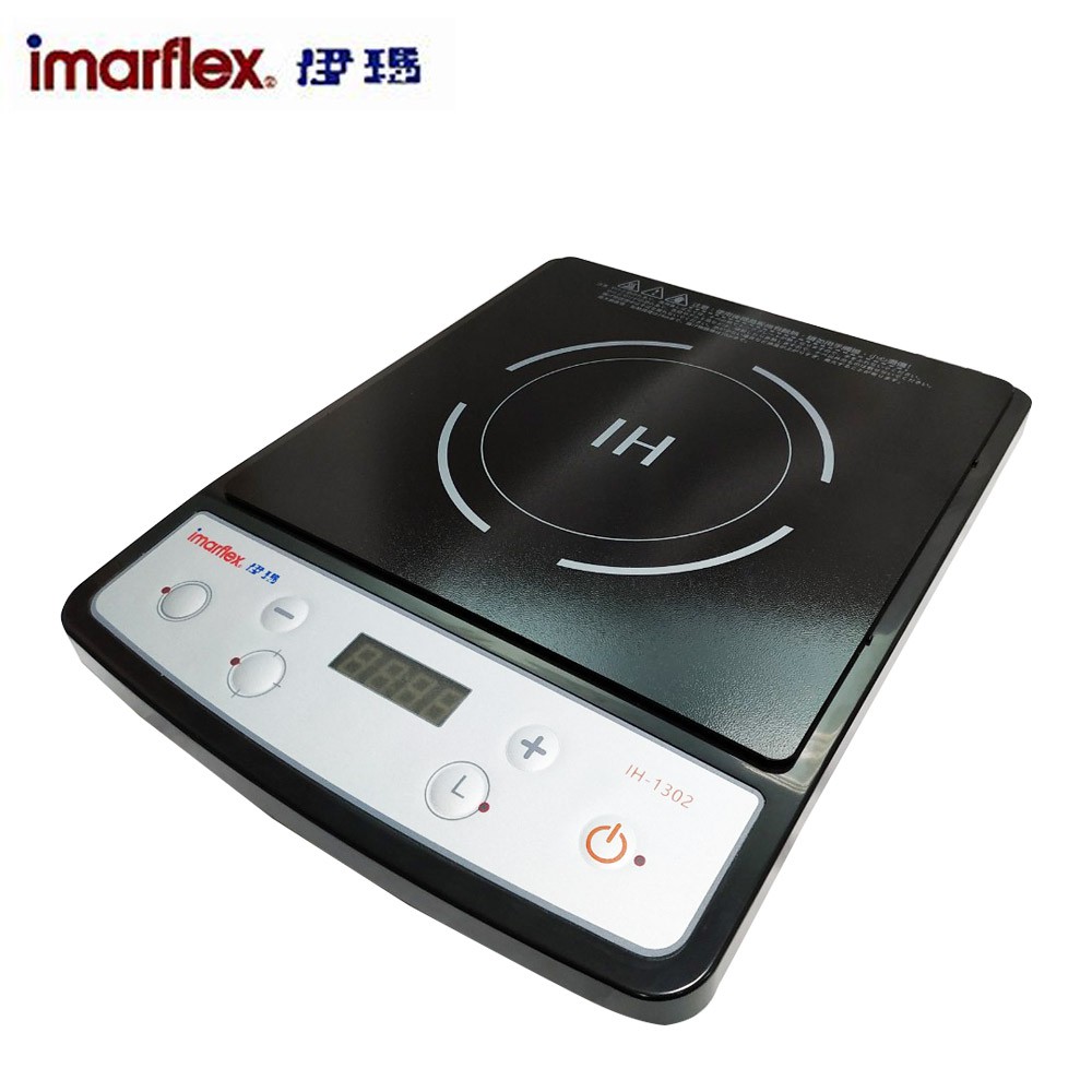 【Imarflex 伊瑪】IH智慧型電磁爐 IH-1302(6段溫度) 變頻加熱 1300W大功率 防乾燒 定時定溫
