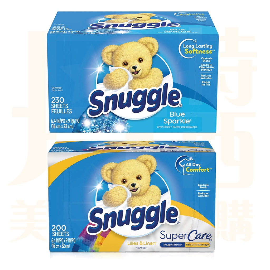【現貨+免運】美國原廠 Snuggle 熊寶貝 烘衣紙