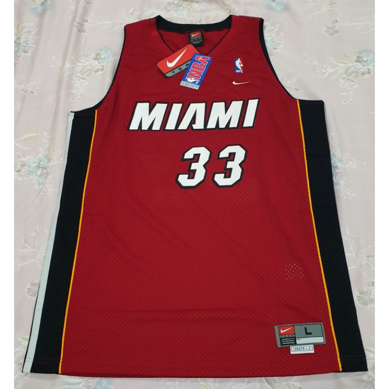 Nike Miami Heat #33 Alonzo Mourning Swingman Jersey 復古 電繡 球衣