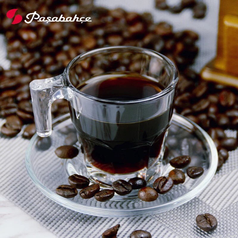 《附發票》【土耳其Pasabahce】玻璃咖啡杯組 濃縮咖啡杯盤 咖啡杯碟套組 花茶杯 卡布奇諾杯 濃縮小杯