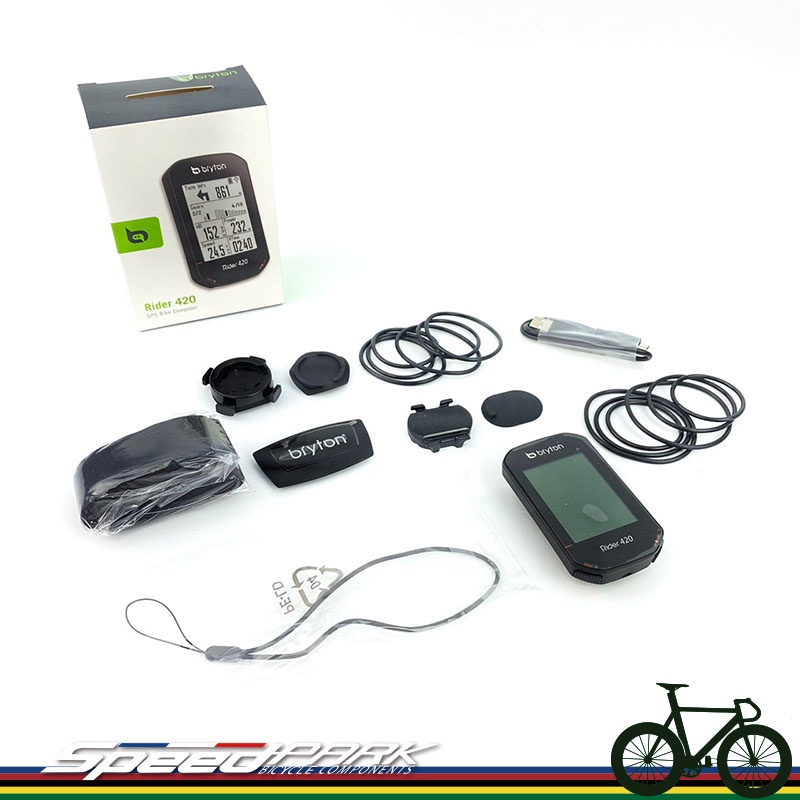 【速度公園】Bryton 420T『主機+踏頻+心跳帶+安裝座』碼表 GPS 支援踏板式功率計 自行車碼錶 公司貨