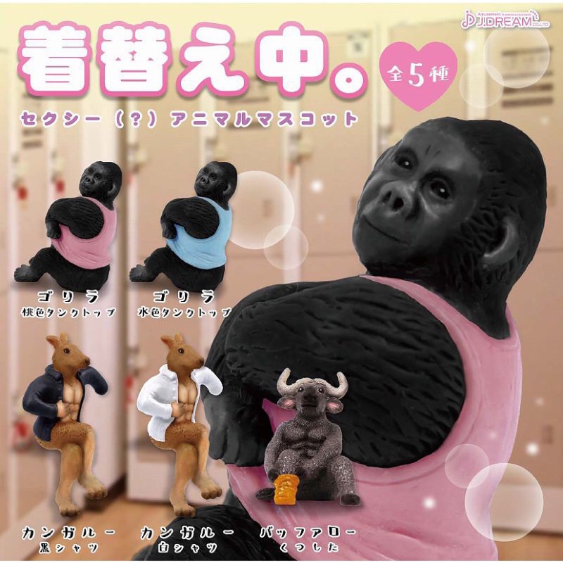 著替中動物換衣服動物扭蛋白衣服袋鼠款 蝦皮購物