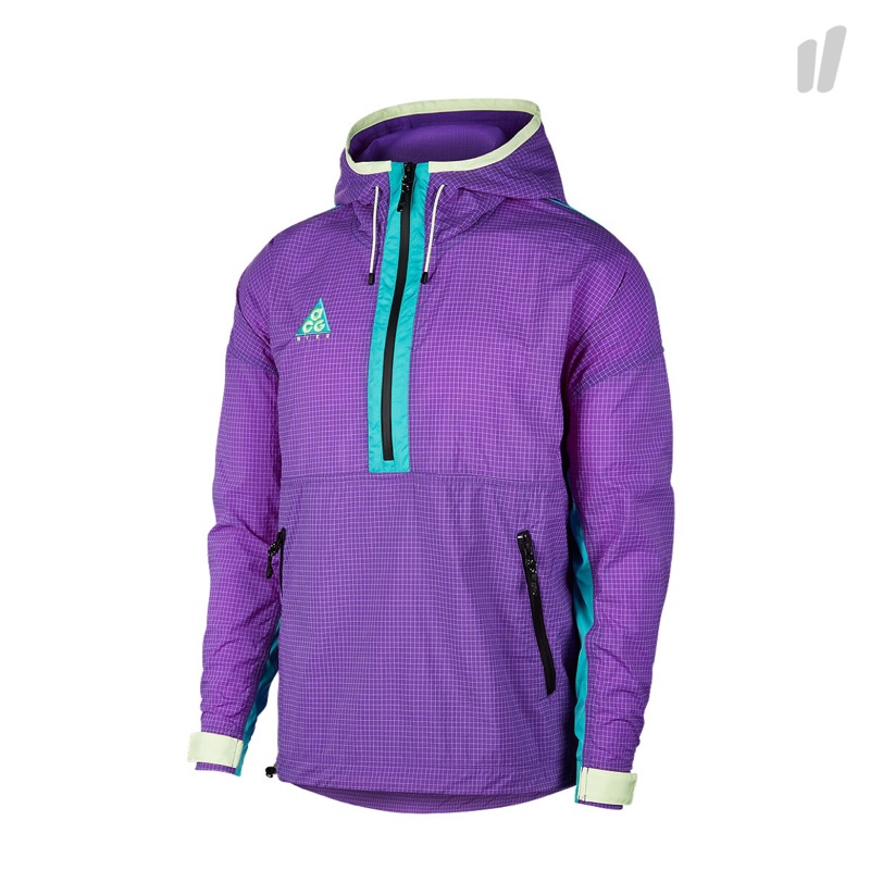NIKE ACG HOODIE 紫色 LBJ 著用  登山 衝鋒衣 半開式