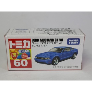 Tomica No.60 Ford Mustang GT V8 藍色 新車貼紙 全新封膜