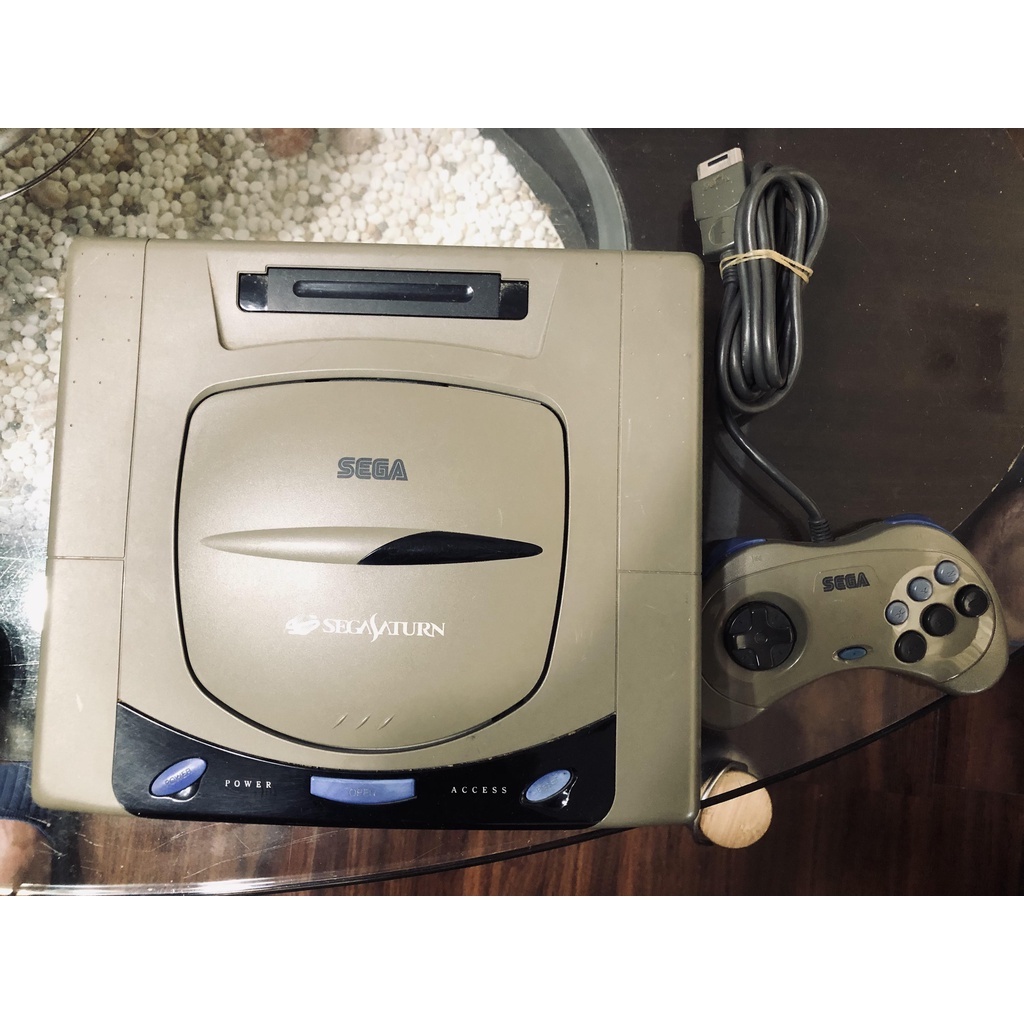 土城可面交網路最便宜SEGA SATURN (SS) 沒測試不知好壞當零件機灰色主機含把手 零件機 殺肉機 故障品