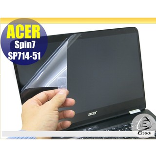 【Ezstick】ACER Spin 7 SP714-51 靜電式筆電LCD液晶螢幕貼 (可選鏡面防汙或高清霧面)