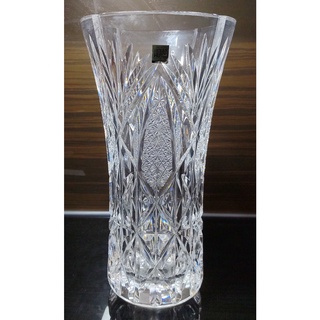 全新庫存品 HOYA 日本製 精緻花紋 水晶花瓶 2.6公斤 水晶裝飾