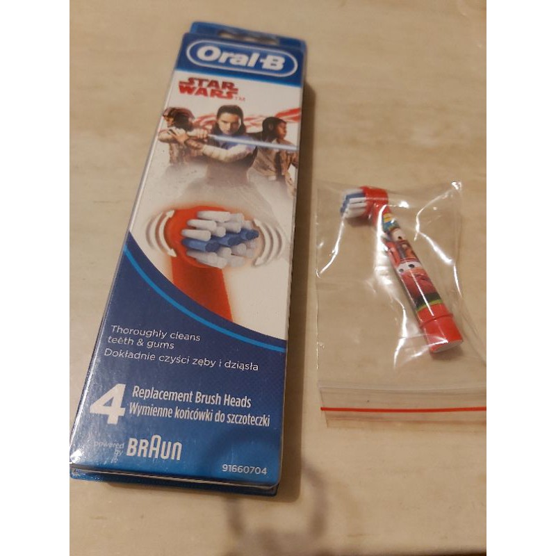 ORALB 歐樂B 兒童電動牙刷 專用替換刷頭 EB10 一組四入（另贈送一支已開封全新刷頭）