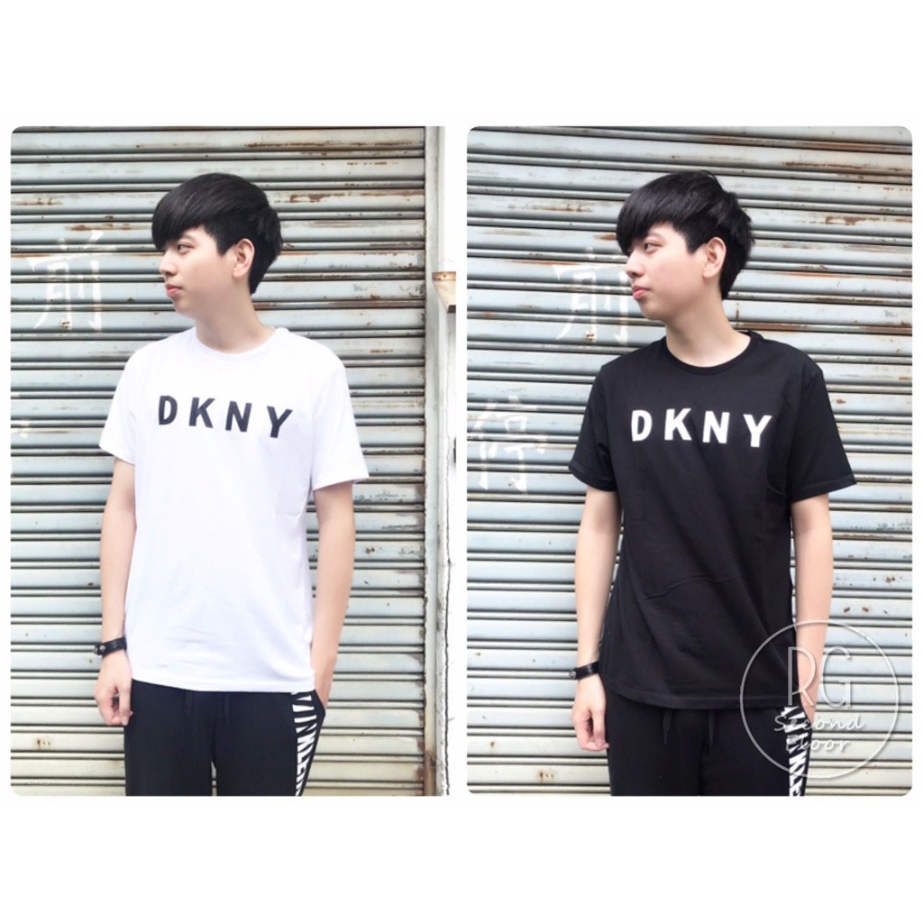 [現貨] DKNY 男版 經典款短tee 圓領短袖T恤 logo素t 黑色/白色 653302727498