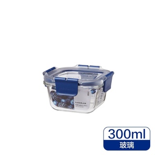 【JOJO】樂扣 頂級透明耐熱玻璃保鮮盒 300ML 正方形 (LBG205)