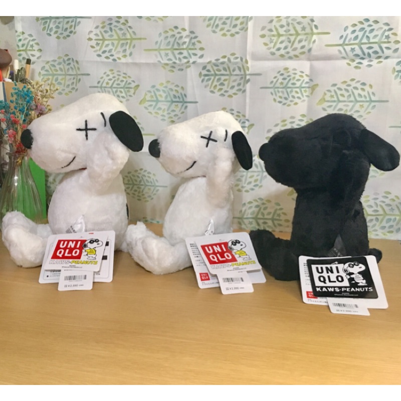 Uniqlo 史努比史奴比kawsxpeanuts 約33 28cm 優衣庫娃娃禮物交換禮物情人節禮物 蝦皮購物