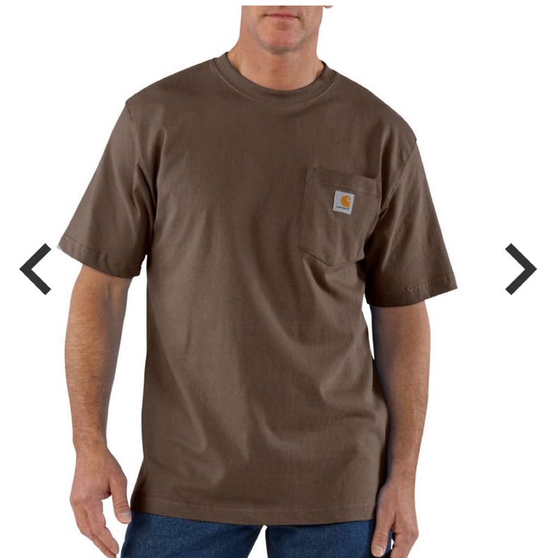 美版 Carhartt Pocket Tee K87 口袋T 素面 咖啡色 重磅 6.75oz 短T 原價買650