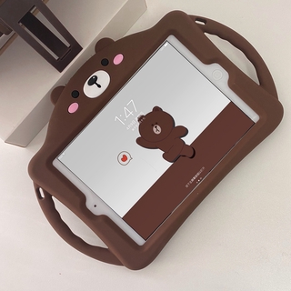 【特價】時尚創意卡通棕熊適用於 Ipad 2018 保護套 Mini1/2/3 外殼 Mini4 /5 外殼 ipad