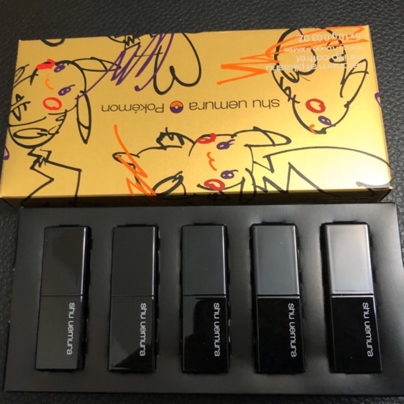 現貨 植村秀 聖誕限定 皮卡秀限量聯名迷你唇膏特惠組 蝦皮購物