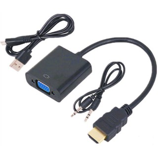 HDMI 轉 VGA 轉換器 轉換線 轉接線 高畫質轉換線 電視 投影機 高畫質 數據 HDMI TO VGA 音源