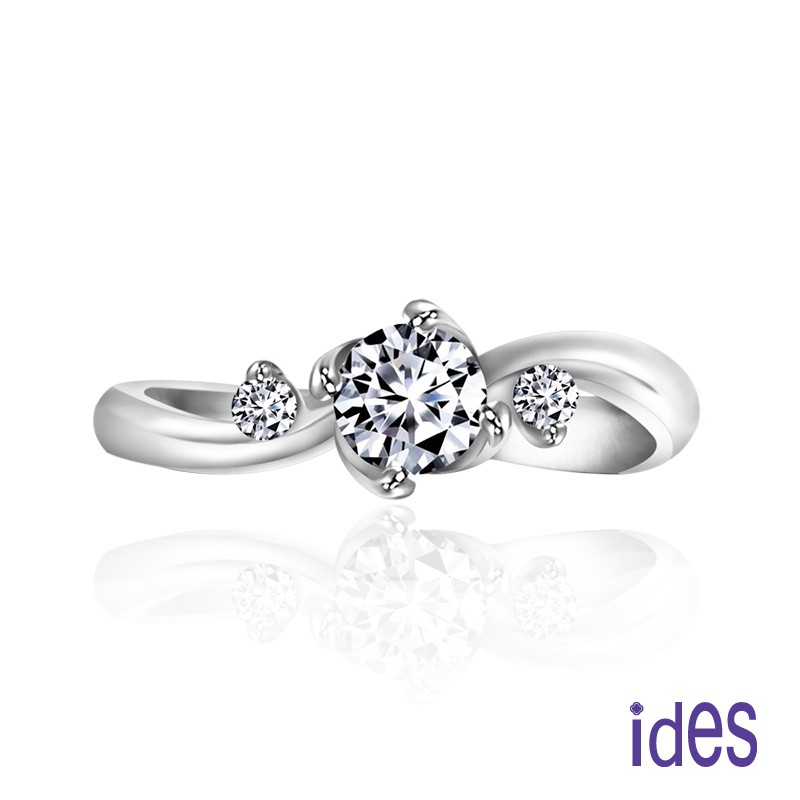 ides愛蒂思鑽石 設計款30分E/VS2八心八箭完美車工鑽石戒指