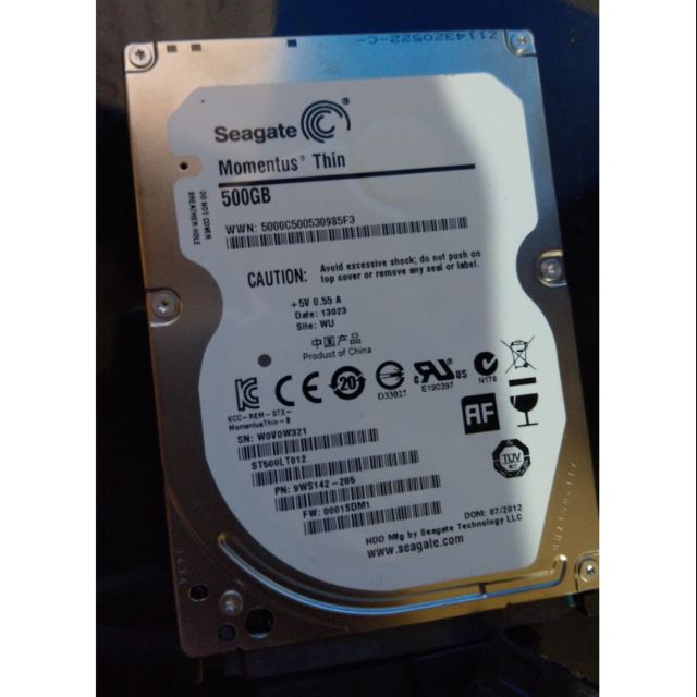 Seagate  hgst 2.5吋 硬碟 500G