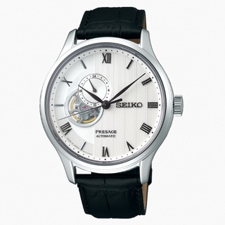 【SEIKO】PRESAGE 開芯白麵皮帶機械錶 42mm SSA379J1 4R39-00W0P 台灣公司貨SK022