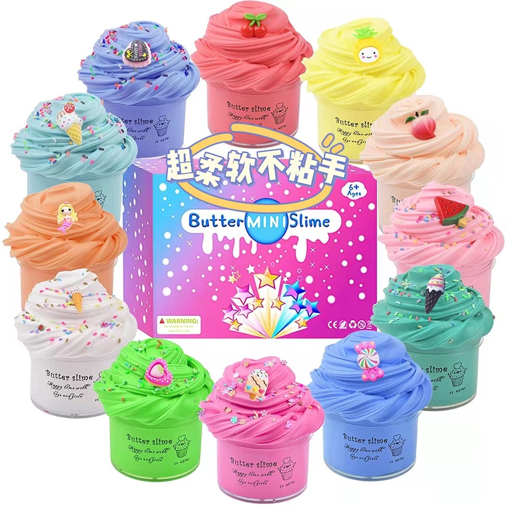 slime 棉花泥系列 史萊姆 舒壓玩具 解壓玩具 水果類型 橡皮泥拉麵 按壓玩具 兒童益智玩具 起泡膠 拉面膠 超柔软