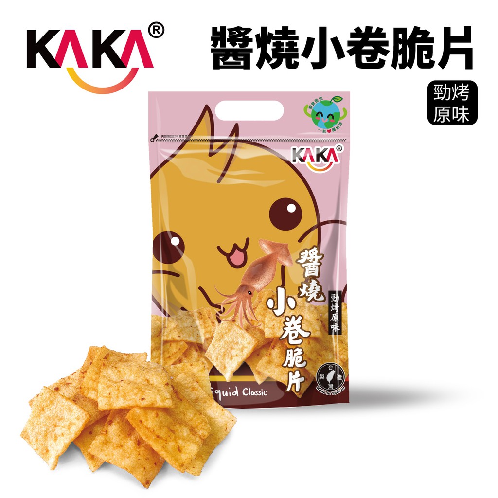 KAKA 醬燒小卷脆片 80g 勁烤原味 ❘ 台南蝦餅 伴手禮 安平 零食