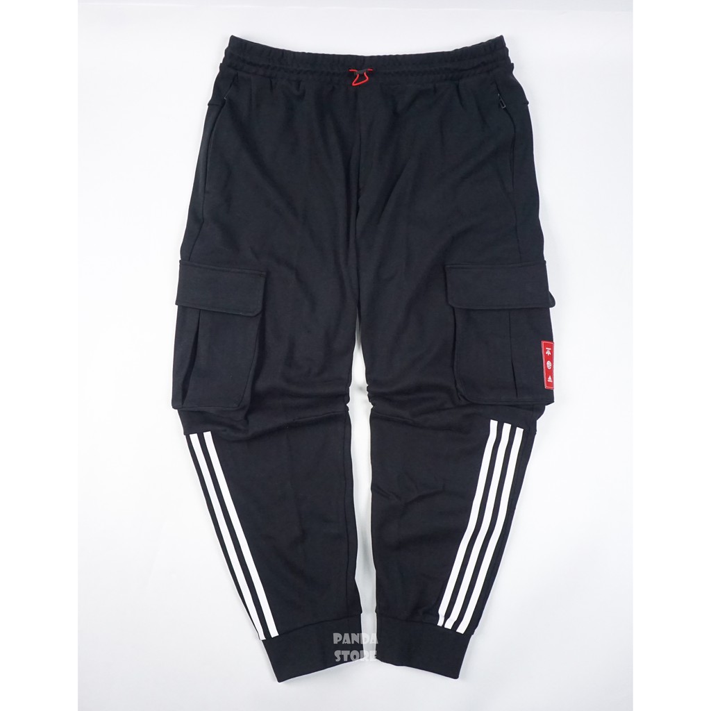 胖達）ADIDAS CNY PANTS 彭于晏 新年 工裝 長褲 GP0913 黑 男