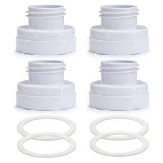 Maymom 寬口奶瓶轉接環4入組 (標準喇叭罩轉歐規寬口奶瓶)