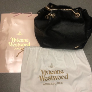 專櫃正貨 Vivienne Westwood 水桶鍊包 水桶包 香港海港城購入 有使用痕跡