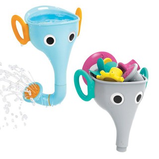 以色列 Yookidoo 長鼻子小象戲水組(藍/灰)洗澡玩具【麗兒采家】
