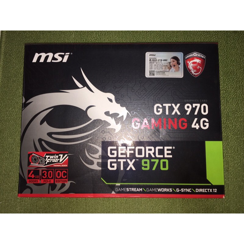 二手 微星msi gtx 970 gaming 4g