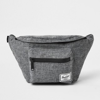 Herschel Seventeen 帆布 灰色 灰黑 拉鍊 防水拉鍊 旅行 側包 胸包 斜包 小包 男生 腰包 現貨