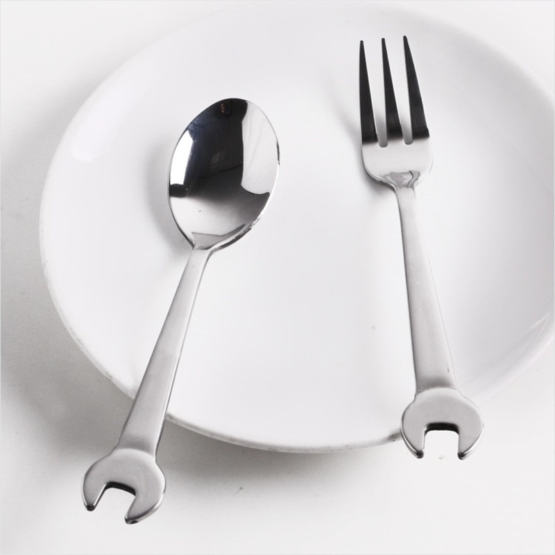 LYHOME 304不鏽鋼餐具 創意個性 不鏽鋼勺子 叉子 小勺子 雪糕勺 蛋糕叉 水果叉 咖啡勺 甜品勺 茶勺