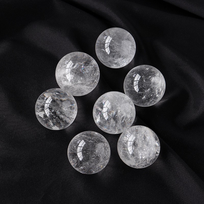 🔥3cm白水晶球🔥 送底座 拋光水晶球 水晶球 消磁石 水晶擺飾 白水晶 水晶鎮 消磁石