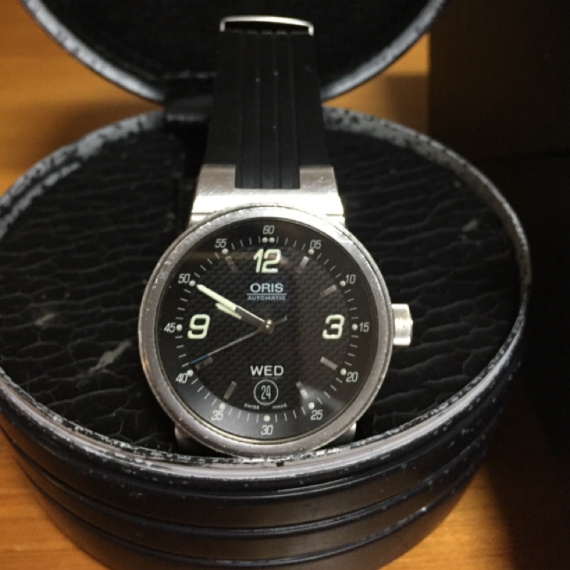 一手 豪利時 ORIS TT2 盤徑42MM  機械腕錶/機械錶  橡皮錶帶